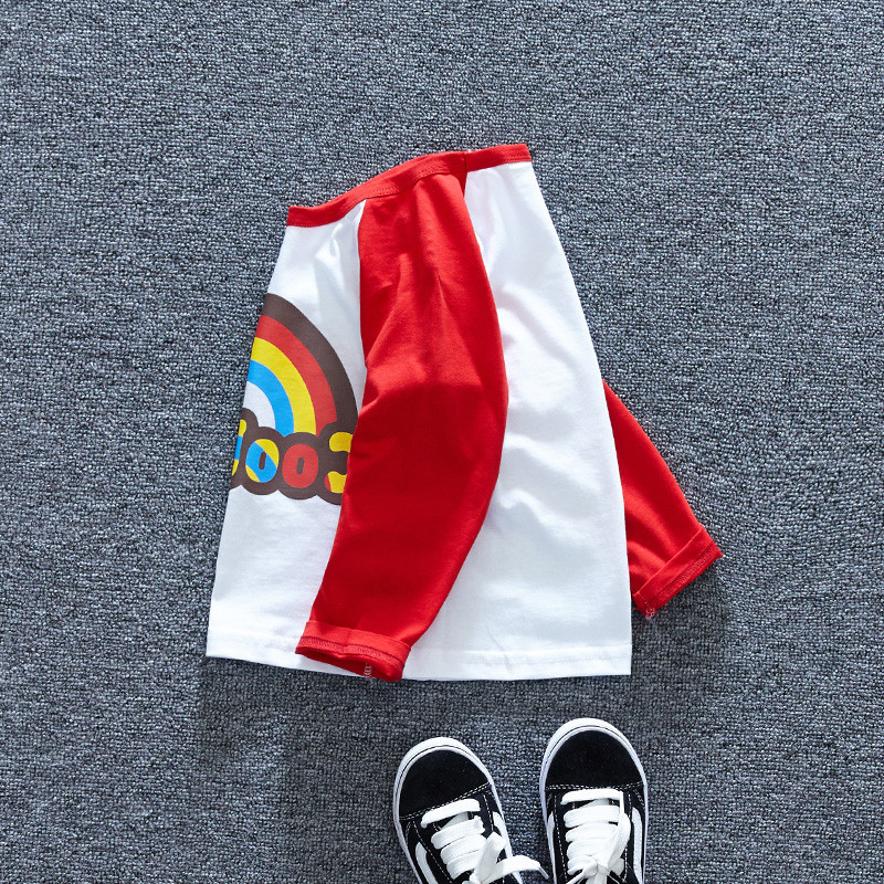 Καθημερινή παιδική μπλούζα με O-neck και εφαρμογή για αγόρια