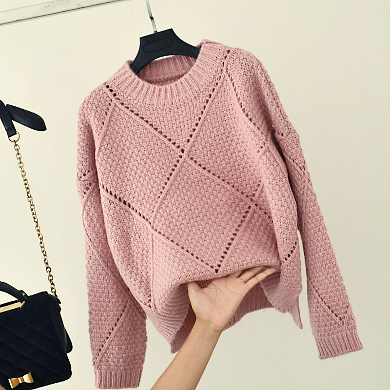 Modern női pulóver O-nyakú és hosszú ujjú három színben