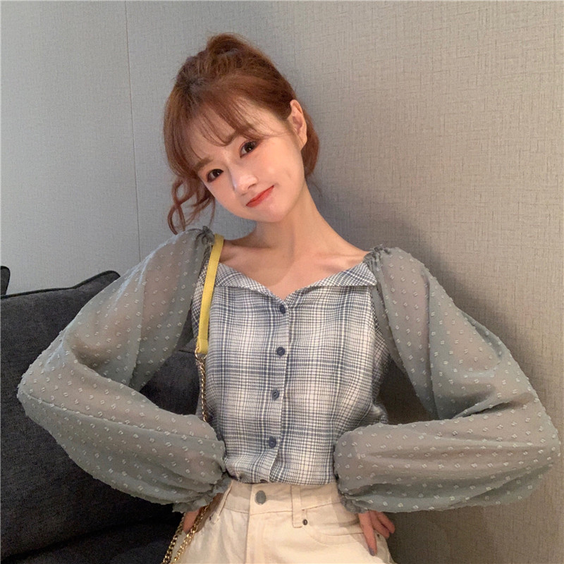 Μοντέρνα γυναικεία μπλούζα με φαρδιά μανίκια σε δύο χρώματα