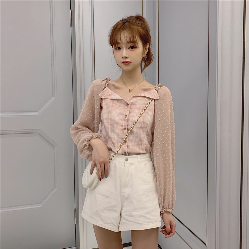 Μοντέρνα γυναικεία μπλούζα με φαρδιά μανίκια σε δύο χρώματα