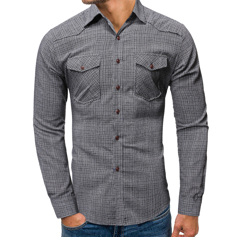 Lezser férfi ing zsebbel és gombokkal, két színben