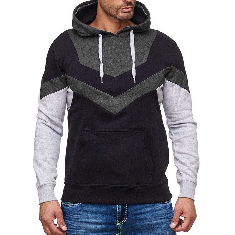 Nappali férfi pulóver kapucnival és nyakkendővel, két színben