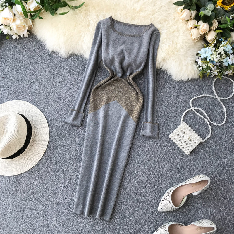 Csillogó hatású modern női ruha többféle színben