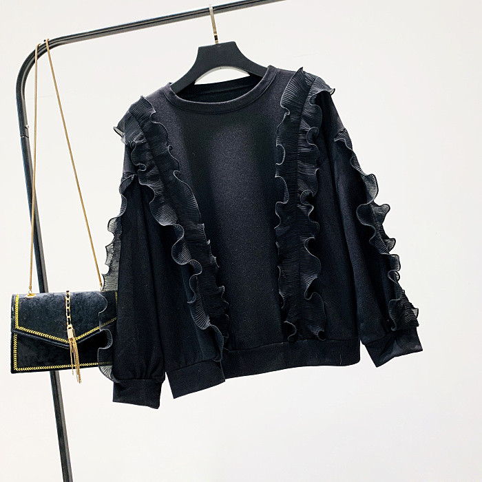 Bluza de dama model nou cu decolteu in culoarea gri si negru