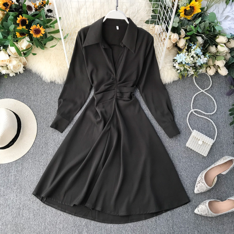 Γυναικείο φόρεμα με μακριά μανίκια σε τέσσερα χρώματα