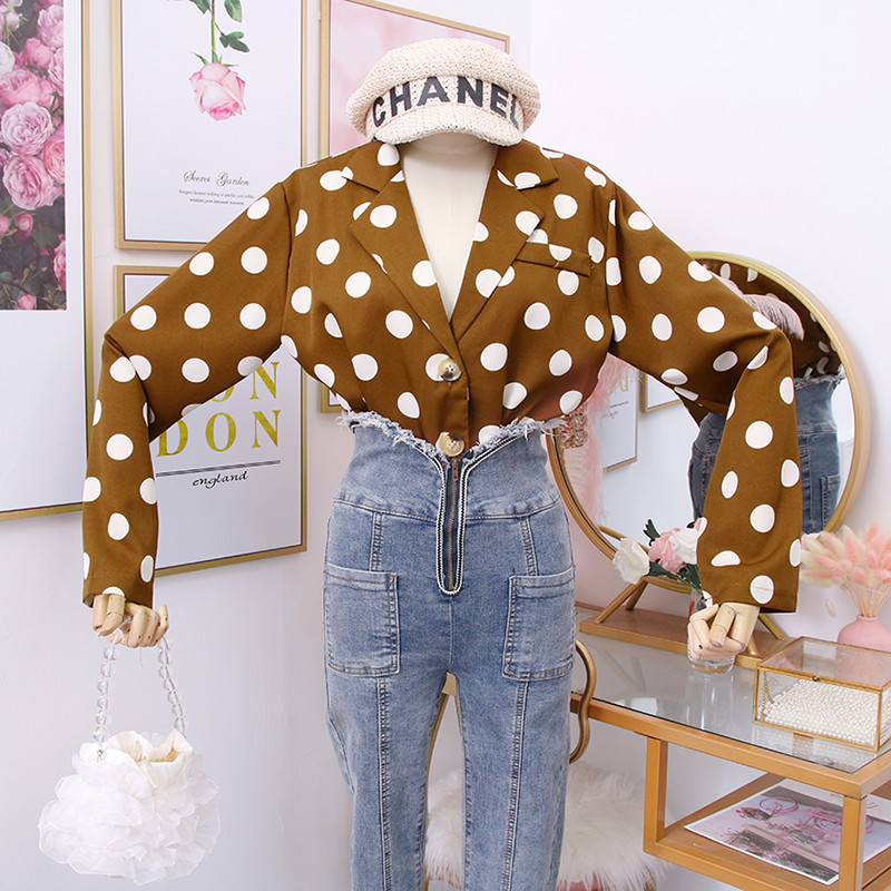 Camasa de dama actuala model cu buline in mai multe culori