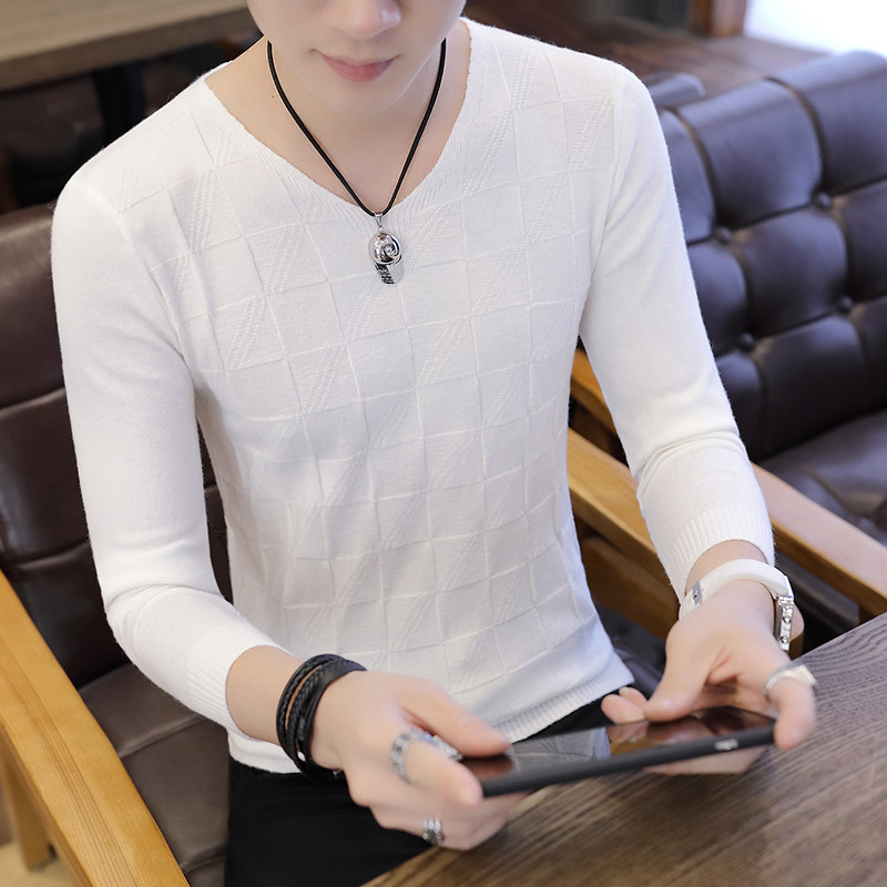 Bluză casual bărbătească cu decolteu în V în mai multe culori