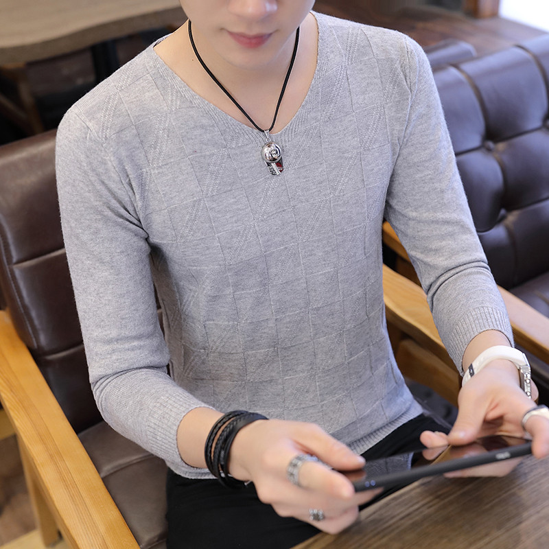 Bluză casual bărbătească cu decolteu în V în mai multe culori