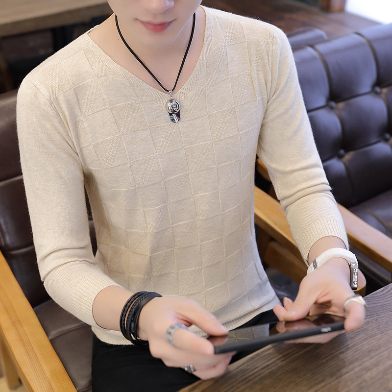 Bluză casual bărbătească cu decolteu în V în mai multe culori