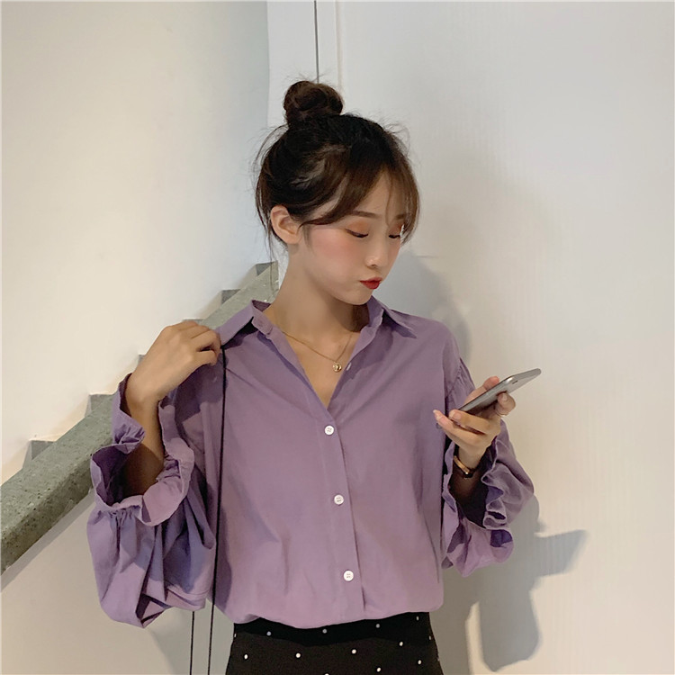 Modern női ing négy színben, széles ujjakkal