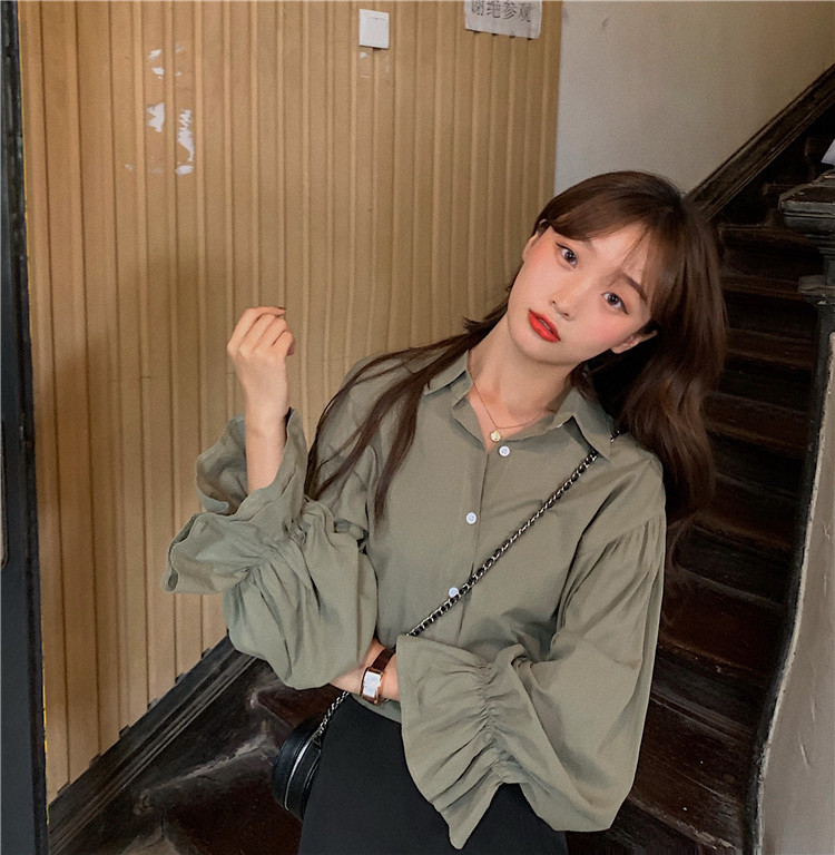 Modern női ing négy színben, széles ujjakkal