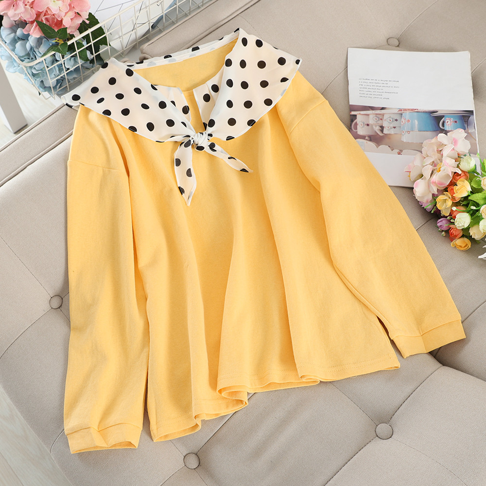 Μοντέρνα γυναικεία μπλούζα με στρόγγυλη λαιμόκοψη σε διάφορα χρώματα