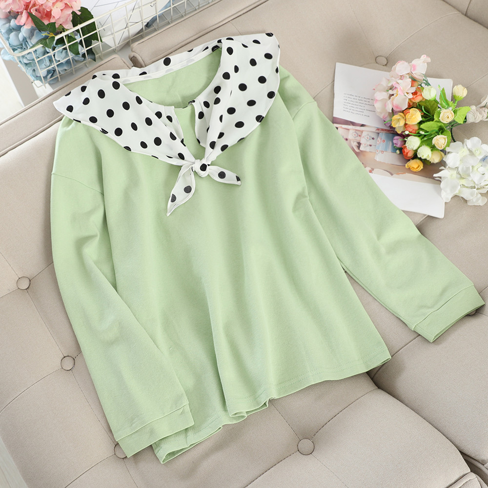 Μοντέρνα γυναικεία μπλούζα με στρόγγυλη λαιμόκοψη σε διάφορα χρώματα