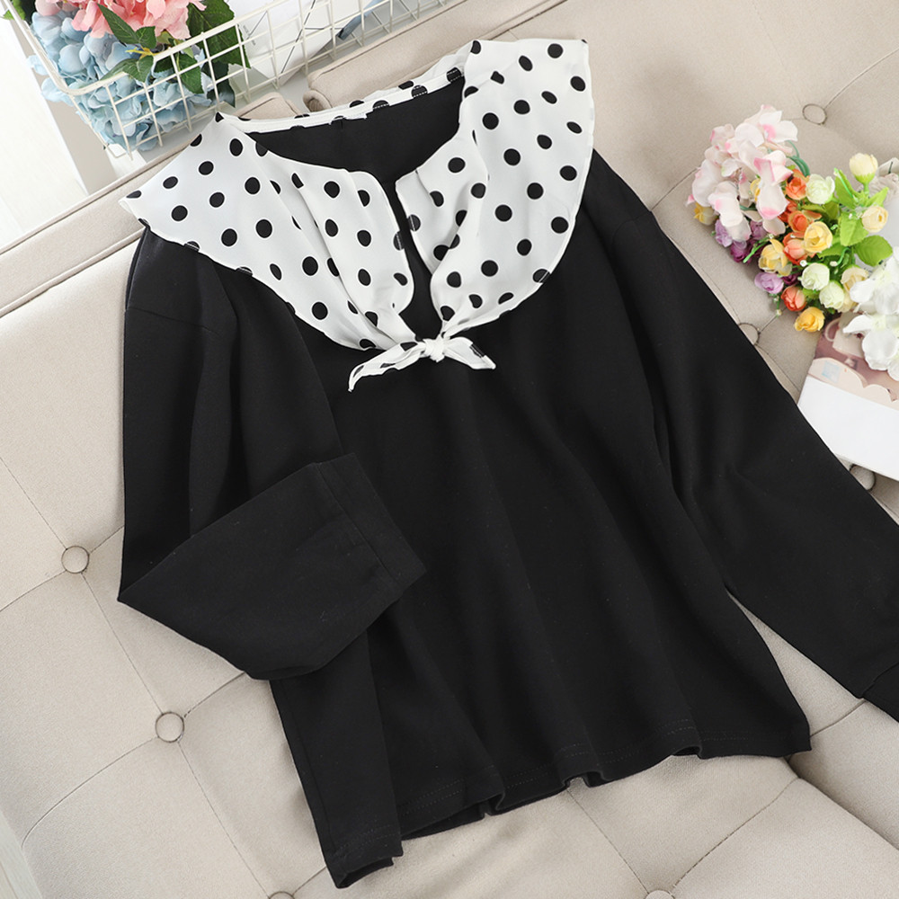 Μοντέρνα γυναικεία μπλούζα με στρόγγυλη λαιμόκοψη σε διάφορα χρώματα