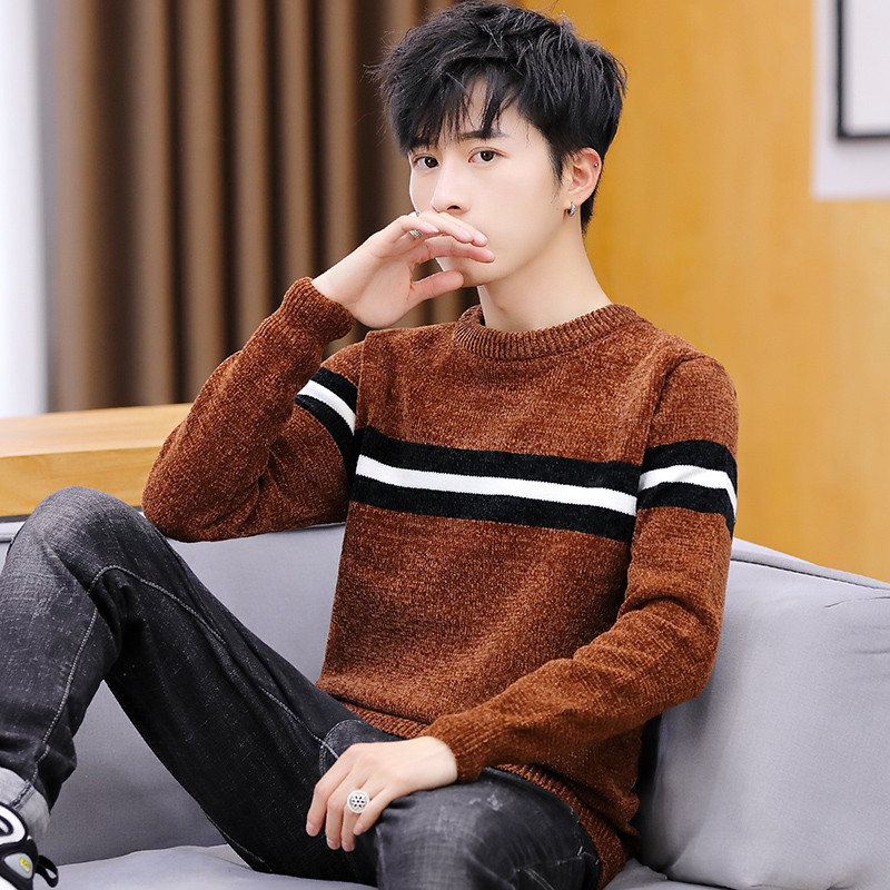 Aktuális férfi pulóver három színben O-nyakkal