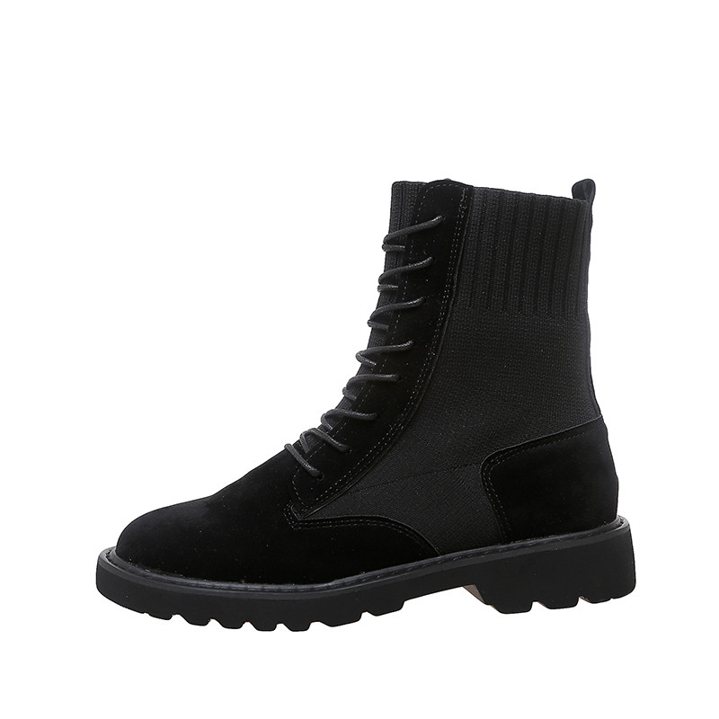 Őszi női csizma fűzős fekete színben - két modell