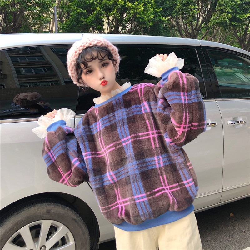 Bluza larga dama in doua culori cu tul