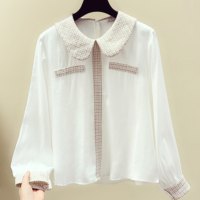 Új modell női ing hosszú ujjal és klasszikus gallérral