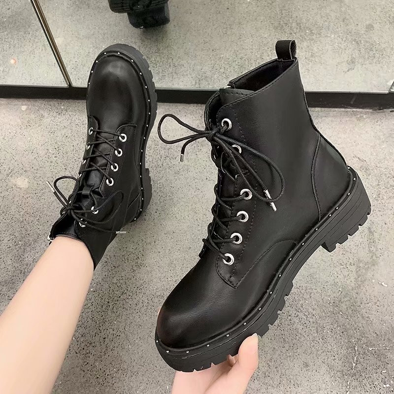 Ghete de dama moderne cu fermoar de culoare neagra