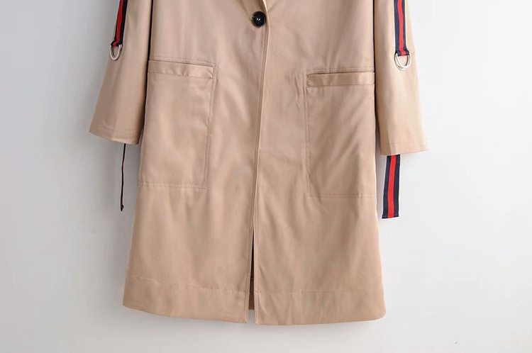 Hosszú tavaszi-őszi kabát barna színben