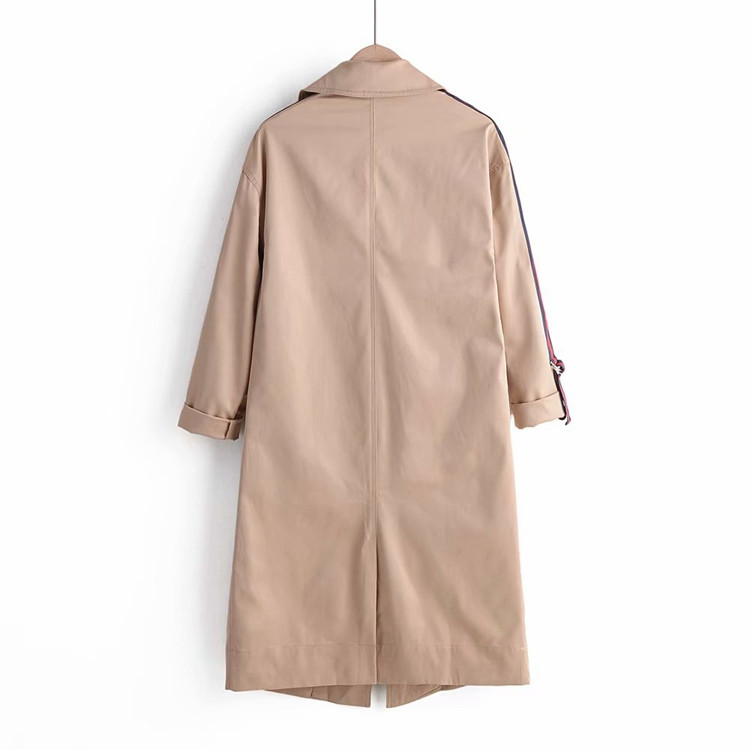 Hosszú tavaszi-őszi kabát barna színben