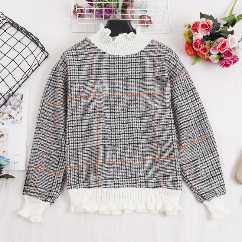 Kockás női blúz, hosszú ujjal, öt színben