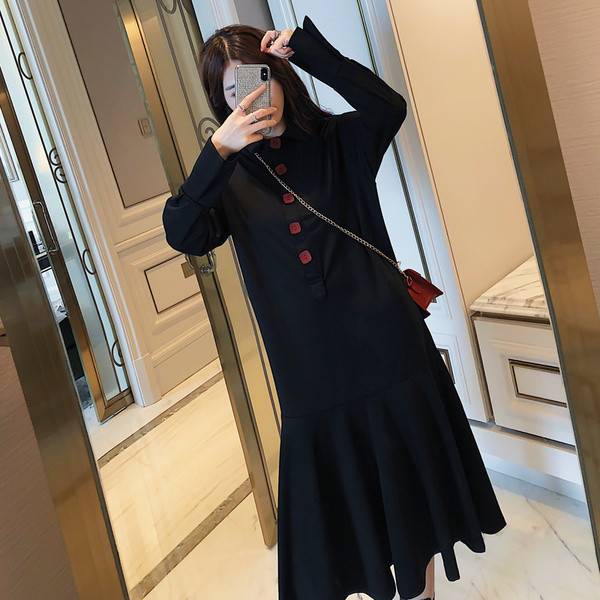 Rochie casual de dama cu guler clasic si model rosie cu nasturi