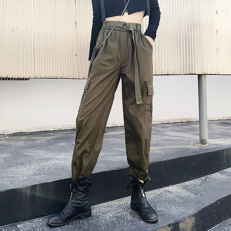 Дамски модерен дълъг панталон в три цвята със странични джобове