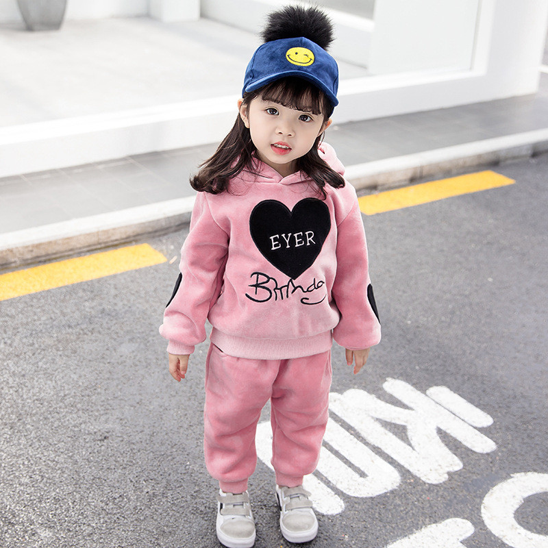 Nou set modern pentru copii pentru fete în roșu și roz