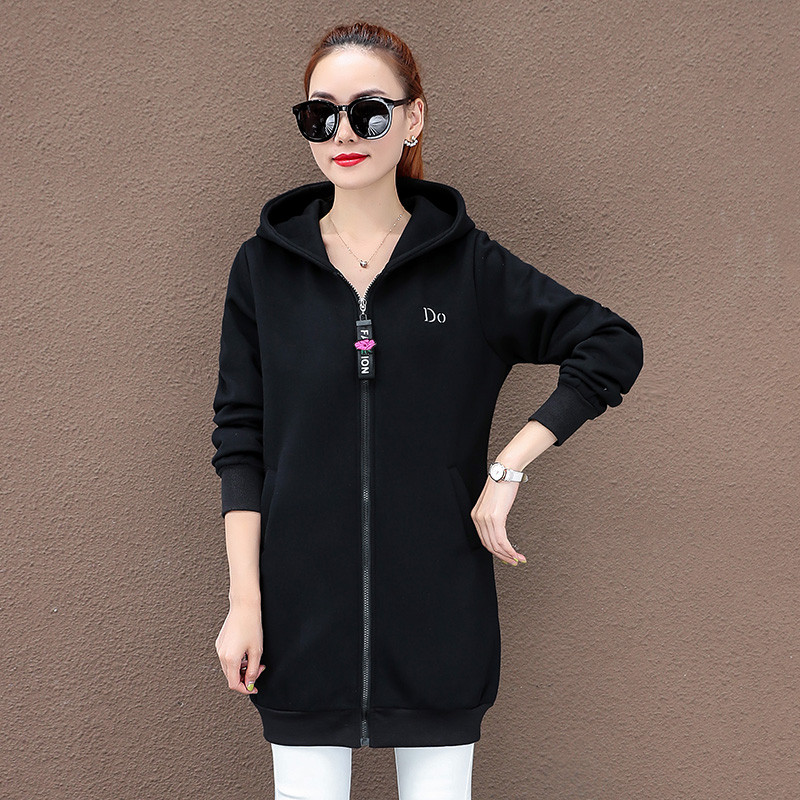 Hanorac casual dama cu broderie si gluga in trei culori