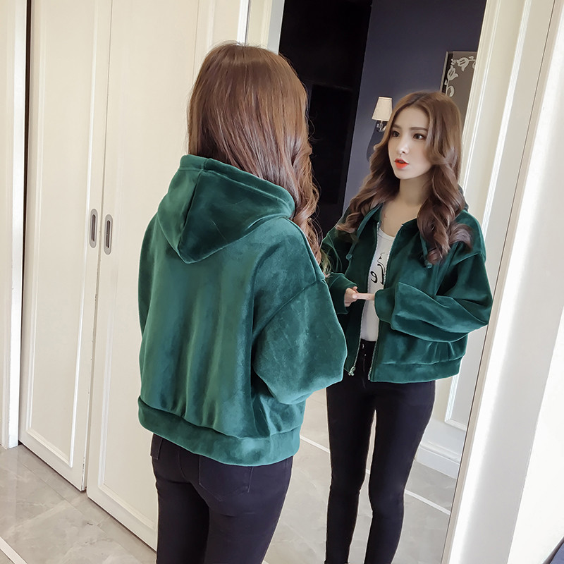 Γυναικείο φούτερ με κουκούλα και φερμουάρ σε διάφορα χρώματα