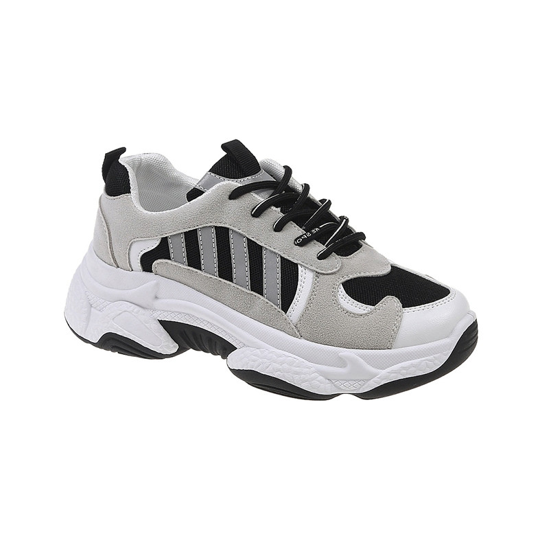 Αθλητικά casual γυναικεία παπούτσια με μια σκληρή σόλα σε τρία χρώματα