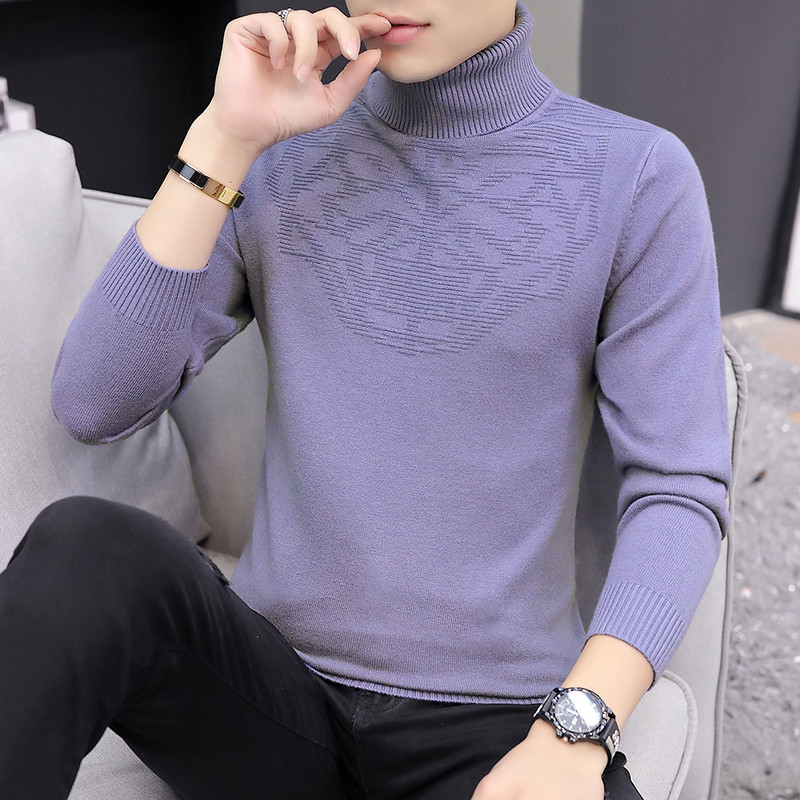 Divatos férfi pulóver öt színben polo gallérral