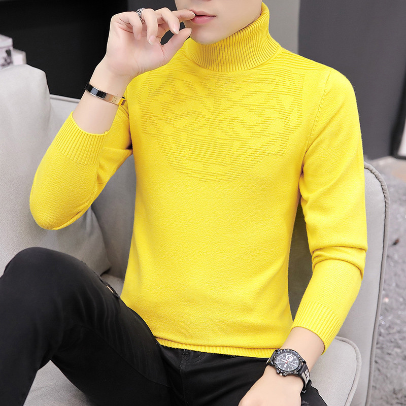 Divatos férfi pulóver öt színben polo gallérral