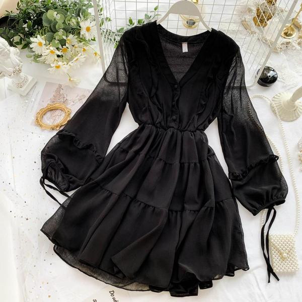 Rochie moderna de dama cu decolteu in V in mai multe culori