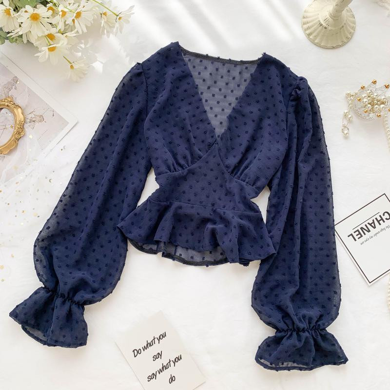 Modern női hosszú ujjú ing több színben