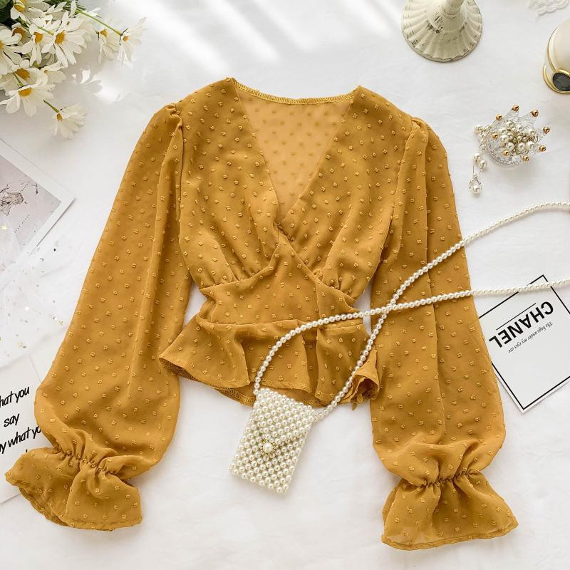 Modern női hosszú ujjú ing több színben