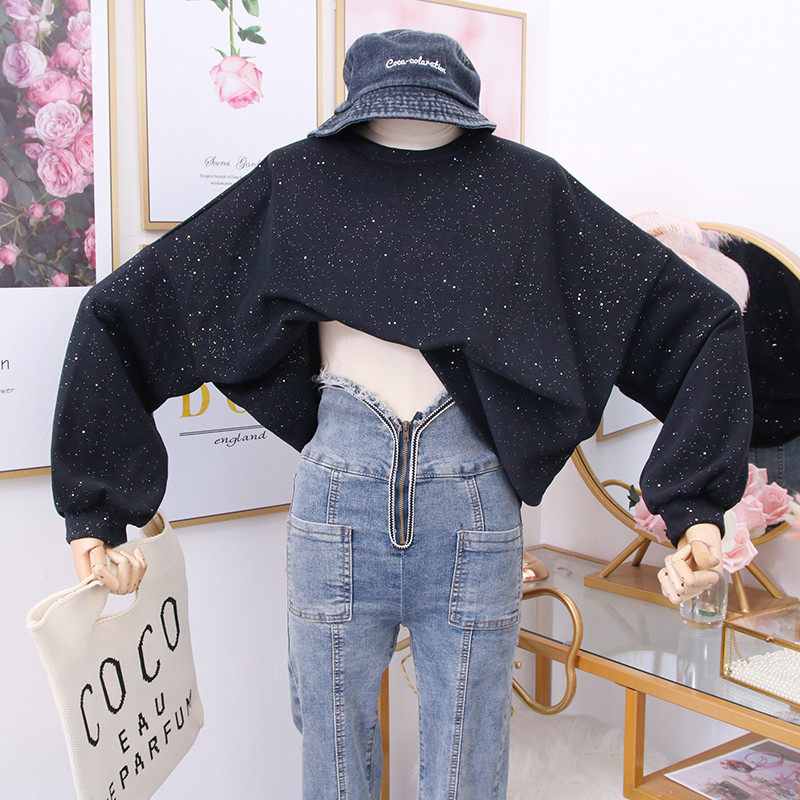 Új modell női pulóver O-nyakú - széles modell