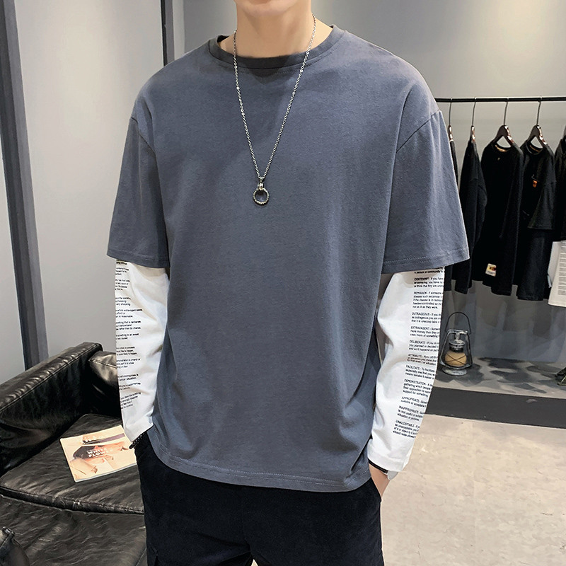 Lezser férfi blúz hosszú ujjú szürke és fekete színben