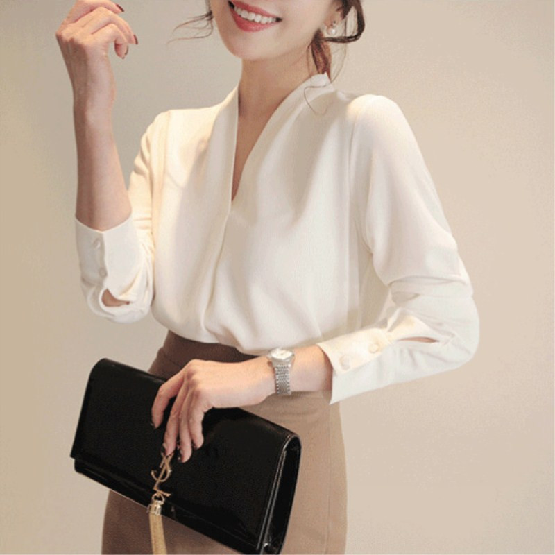 Modern női ing két színben - szürke és fehér