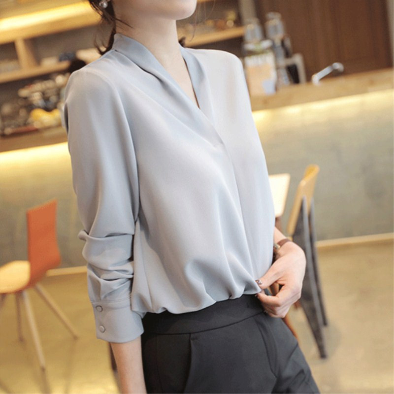 Modern női ing két színben - szürke és fehér