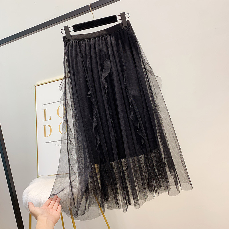 Női redőzött szoknya magas derékkal, három színben