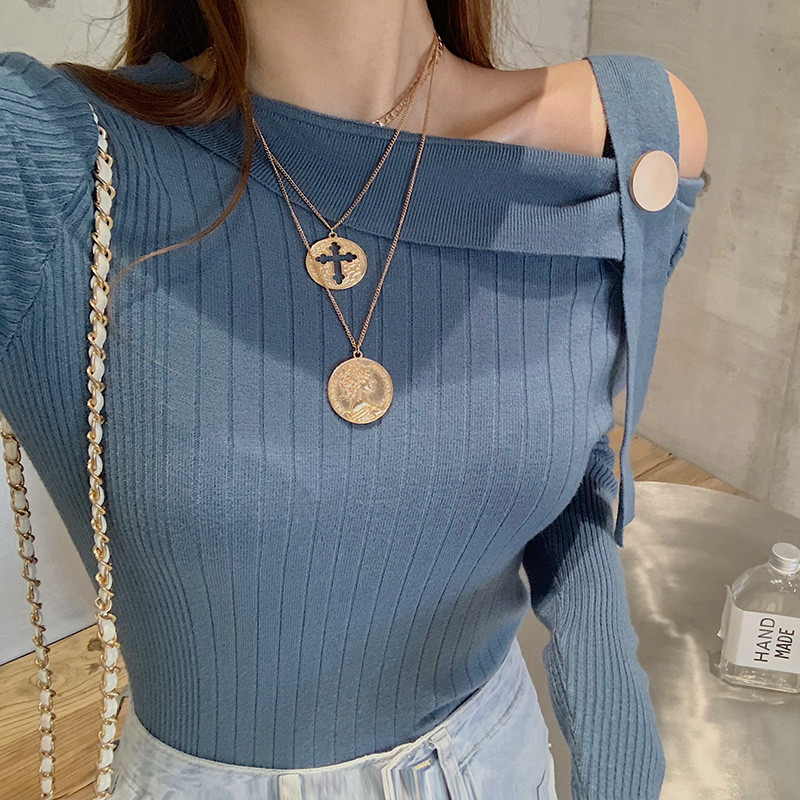 Testhezálló modell női blúz három színben, hosszú ujjal