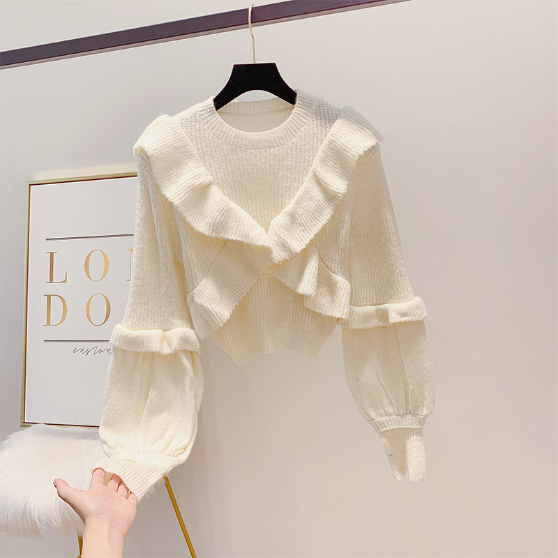 Női pulóver O-nyakkal, három színben