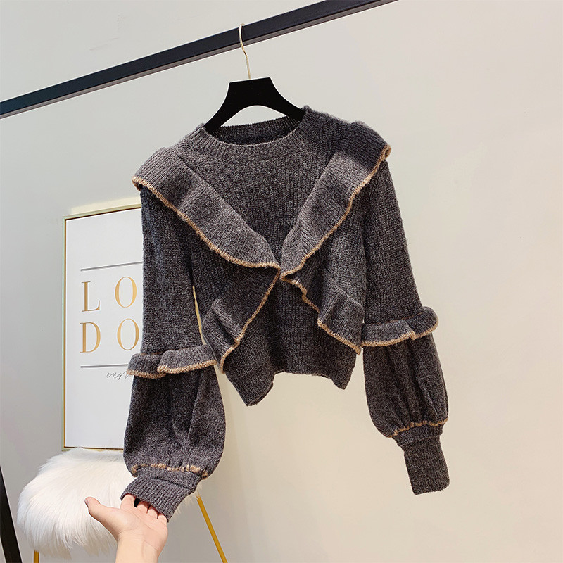 Női pulóver O-nyakkal, három színben