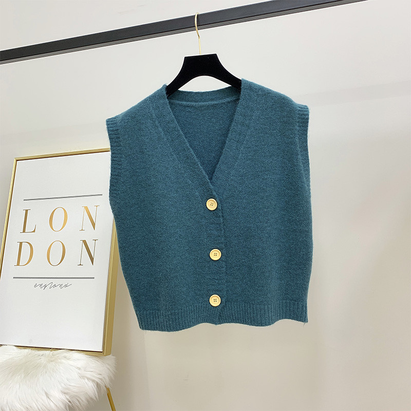 Casual γυναικείο γιλέκο με κουμπιά σε τέσσερα χρώματα