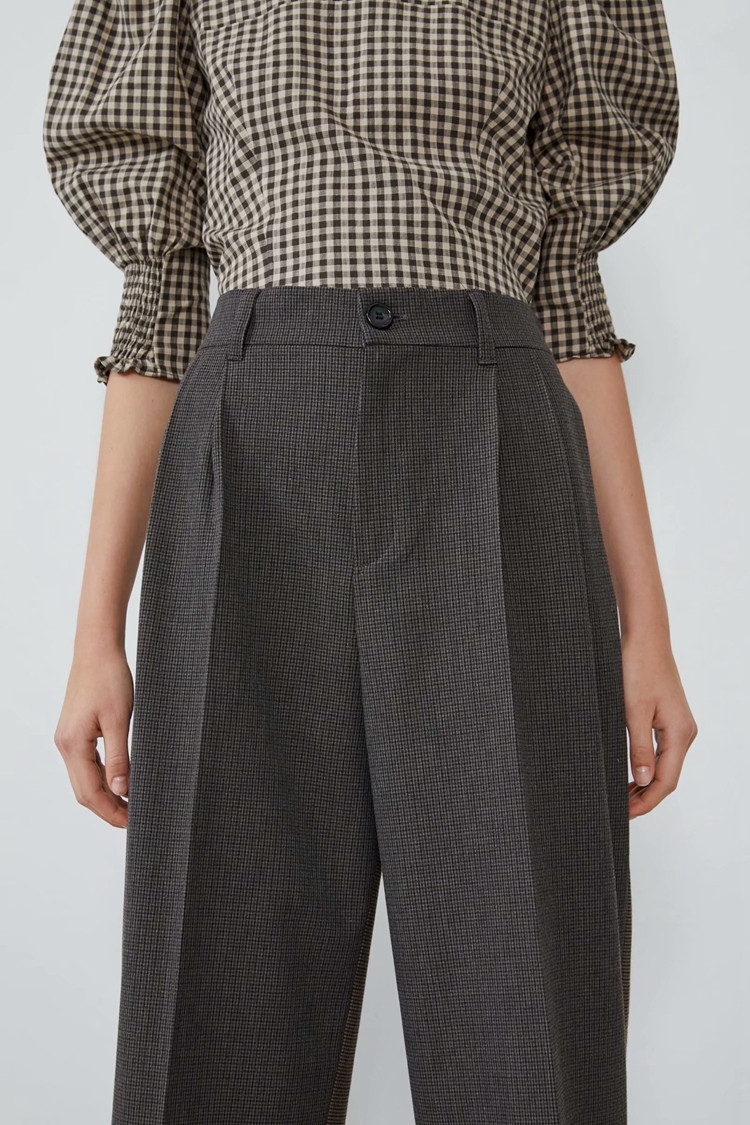 Παντελόνια γυναικών με μεγάλη μέση και μήκος 9/10 - ευρύ μοντέλο