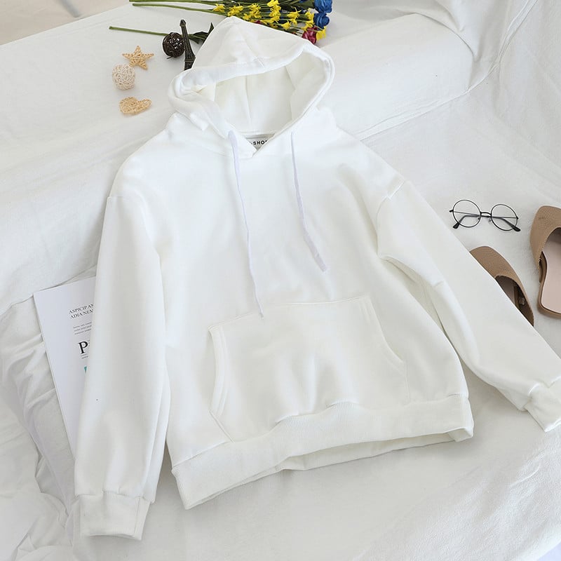 Hanorac de dama sport-casual cu gluga si buzunar in mai multe culori