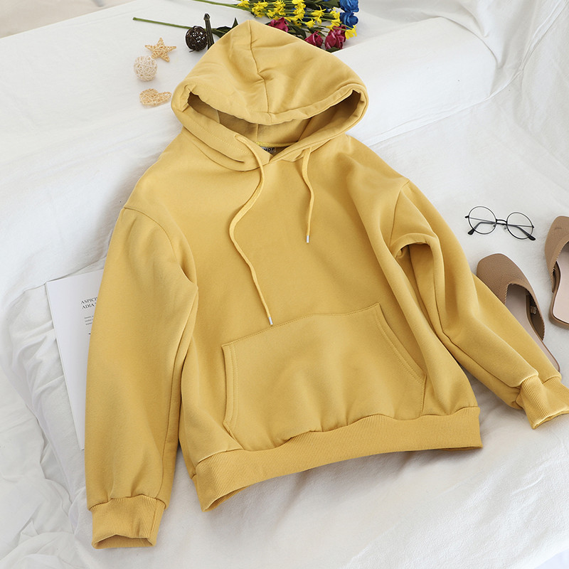 Hanorac de dama sport-casual cu gluga si buzunar in mai multe culori