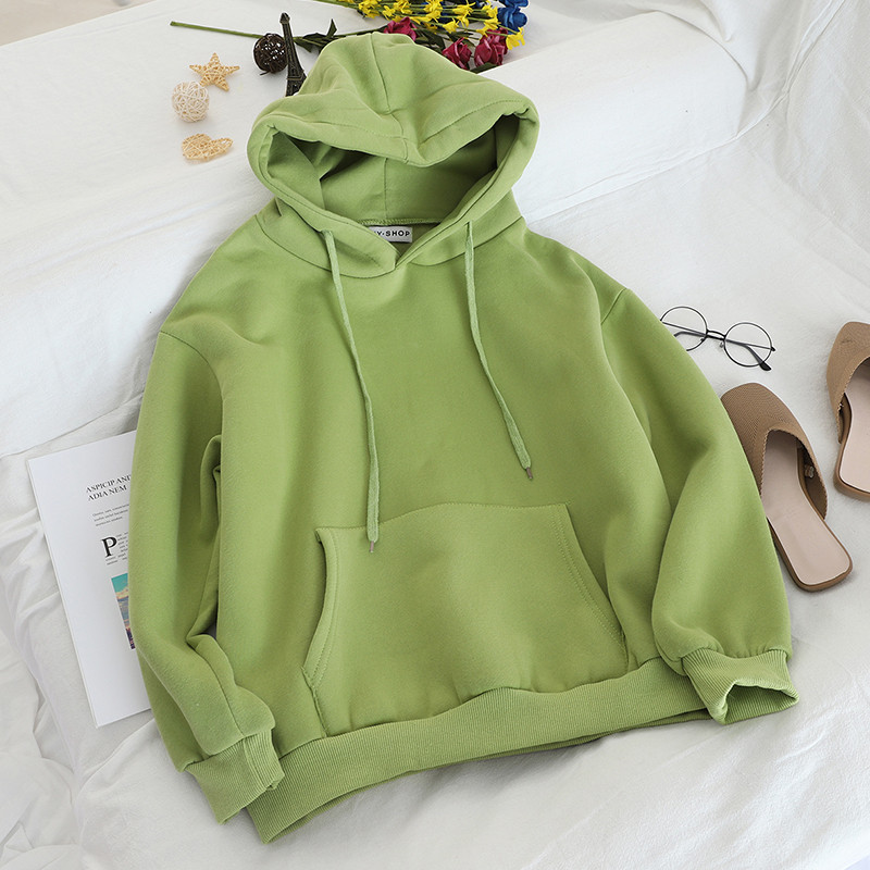 Hanorac de dama sport-casual cu gluga si buzunar in mai multe culori